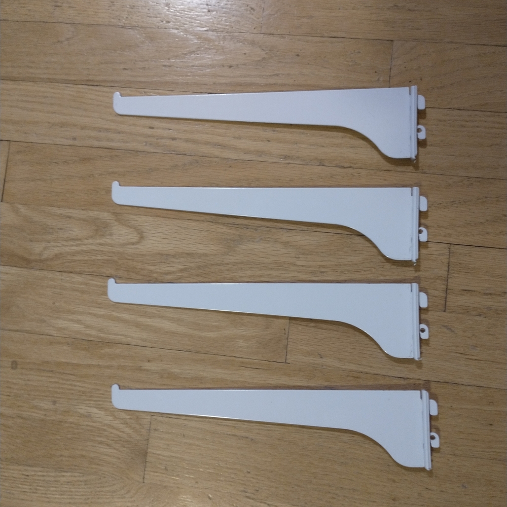 White Closet Shelf Support Brackets - Set of 4
